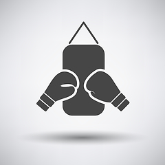 Image showing Boxing pear and gloves icon