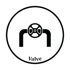 Image showing Icon of Pipe with valve