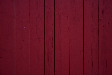 Image showing tradidional wooden wall of a red house in Norway