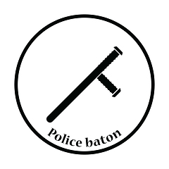 Image showing Police baton icon