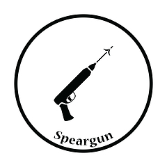 Image showing Icon of Fishing  speargun 