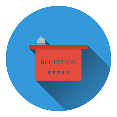 Image showing Hotel reception desk icon