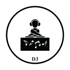 Image showing Night club DJ icon