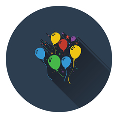 Image showing Party balloons and stars icon