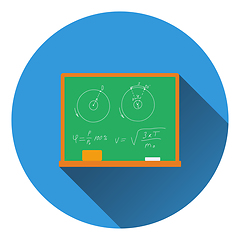 Image showing Flat design icon of Classroom blackboard in ui colors