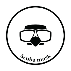 Image showing Icon of scuba mask 