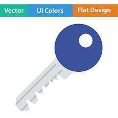 Image showing Flat design icon of Key 