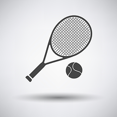 Image showing Tennis rocket and ball icon