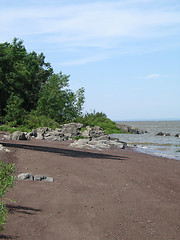 Image showing sand beach by the river