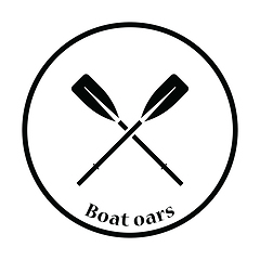 Image showing Icon of  boat oars