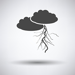 Image showing Clouds and lightning icon