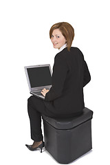 Image showing Businesswoman with laptop