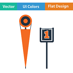 Image showing American football sideline markers icon