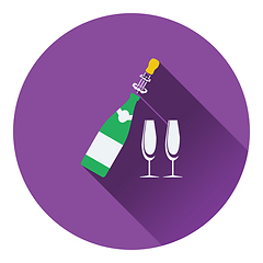 Image showing Party champagne and glass icon