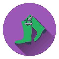 Image showing Icon of hunter\'s rubber boots