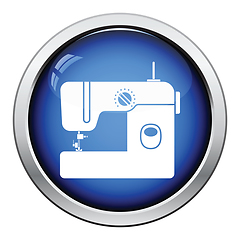 Image showing Modern sewing machine icon