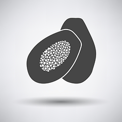 Image showing Papaya icon on gray background 