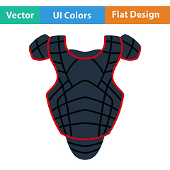 Image showing Baseball chest protector icon