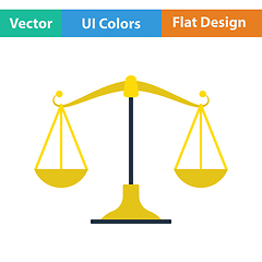 Image showing Flat design icon of Scale