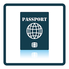 Image showing Passport with chip icon