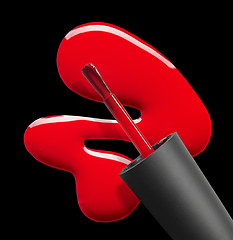 Image showing red nail polish