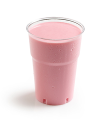 Image showing pink strawberry milkshake