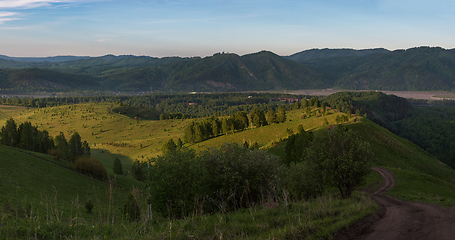 Image showing Beauty dawn in the mountains