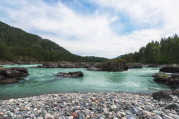 Image showing Katun river, in the Altai mountains