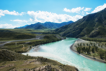 Image showing The confluence of two rivers