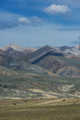 Image showing Different colored mountains