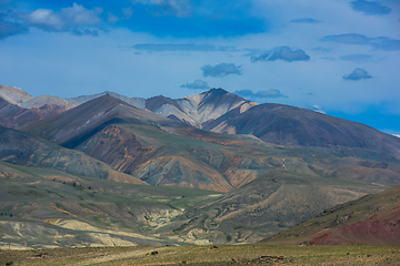 Image showing Different colored mountains