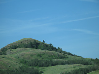 Image showing green hill and blue sky