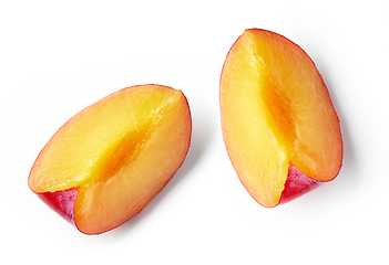 Image showing fresh juicy plum slices