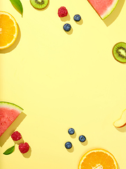 Image showing various fresh fruit slices
