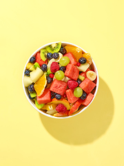 Image showing bowl of fresh fruit salad