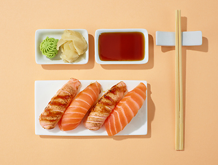 Image showing plate of sushi