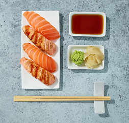 Image showing plate of sushi