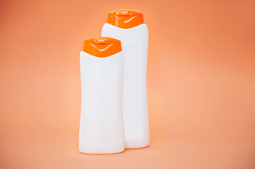 Image showing Different cosmetic bottles of cream