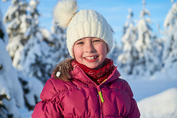 Image showing cute little girl on beautiful winter day