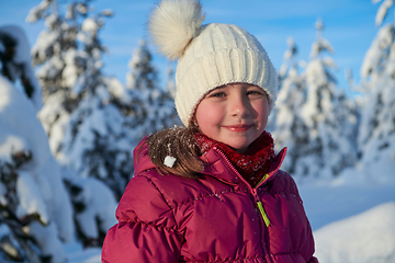 Image showing cute little girl on beautiful winter day