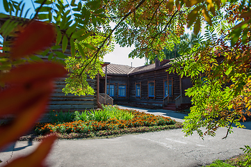 Image showing Old school where studied Vasily Shukshin in Srostki village. Altaiskiy Krai. Western Siberia. Russia