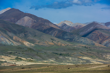 Image showing Different colored mountains