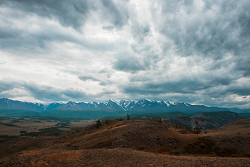 Image showing Kurai steppe and North-Chui ridge