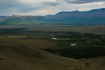 Image showing Kurai steppe and North-Chui ridge