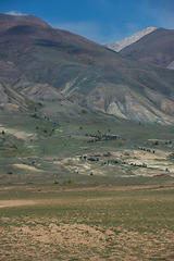 Image showing Different colored mountains