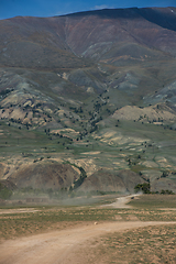 Image showing Different colored mountains