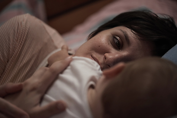 Image showing mother is playing with baby at home