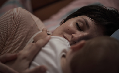 Image showing mother is playing with baby at home