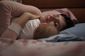 Image showing mother is playing with baby at home