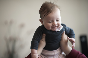 Image showing mother is playing with baby at home